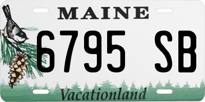 ME license plate 6795SB