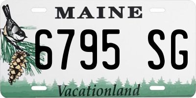 ME license plate 6795SG