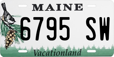 ME license plate 6795SW