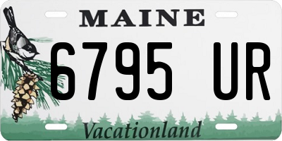 ME license plate 6795UR