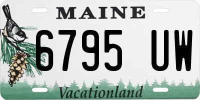 ME license plate 6795UW