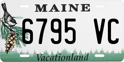 ME license plate 6795VC