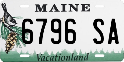 ME license plate 6796SA