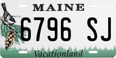 ME license plate 6796SJ