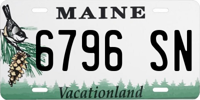 ME license plate 6796SN