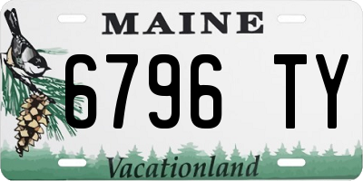 ME license plate 6796TY