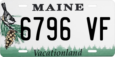 ME license plate 6796VF