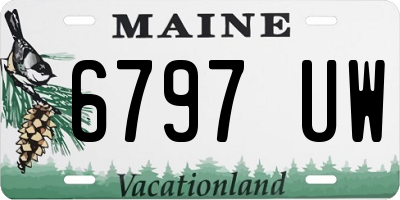 ME license plate 6797UW