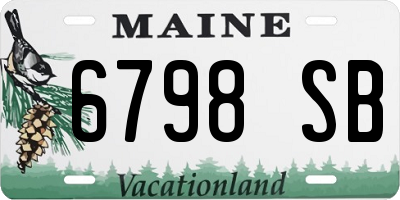 ME license plate 6798SB