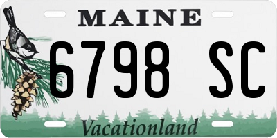 ME license plate 6798SC