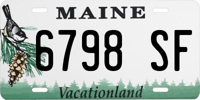 ME license plate 6798SF