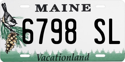 ME license plate 6798SL