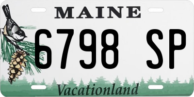 ME license plate 6798SP