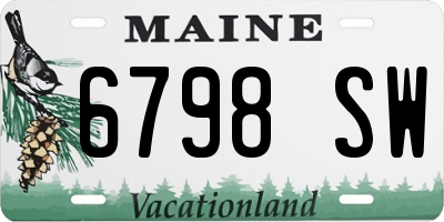ME license plate 6798SW