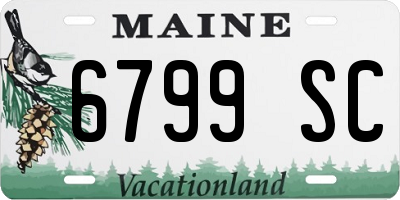 ME license plate 6799SC