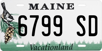 ME license plate 6799SD