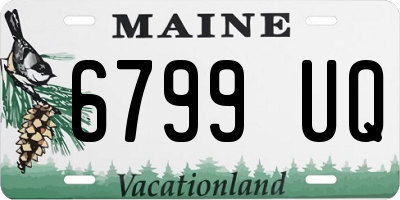 ME license plate 6799UQ