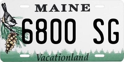 ME license plate 6800SG