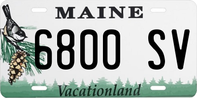 ME license plate 6800SV