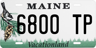 ME license plate 6800TP