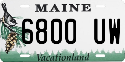 ME license plate 6800UW