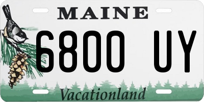 ME license plate 6800UY