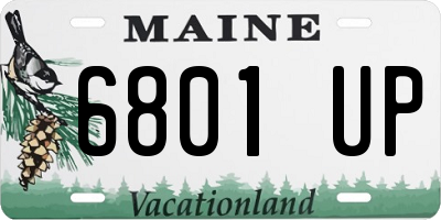ME license plate 6801UP