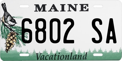 ME license plate 6802SA