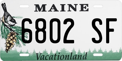 ME license plate 6802SF