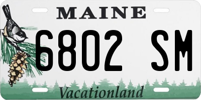 ME license plate 6802SM
