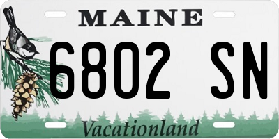 ME license plate 6802SN