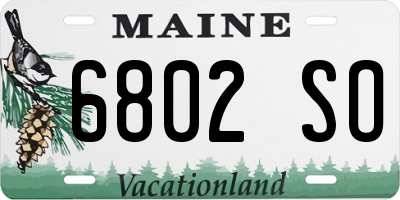ME license plate 6802SO