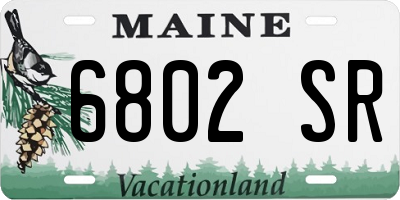 ME license plate 6802SR