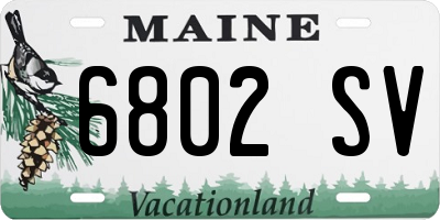 ME license plate 6802SV