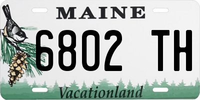 ME license plate 6802TH