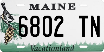 ME license plate 6802TN
