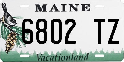 ME license plate 6802TZ