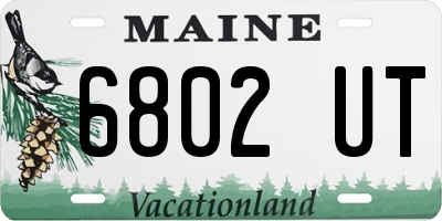 ME license plate 6802UT
