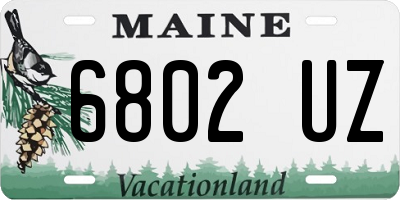 ME license plate 6802UZ