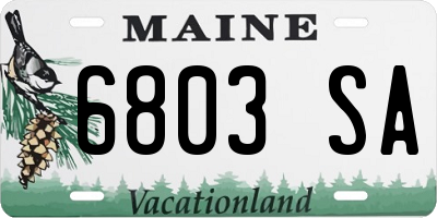 ME license plate 6803SA