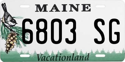 ME license plate 6803SG