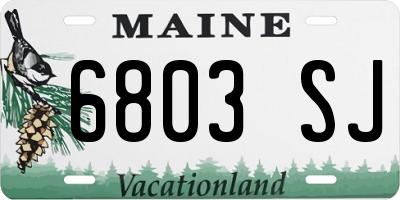 ME license plate 6803SJ
