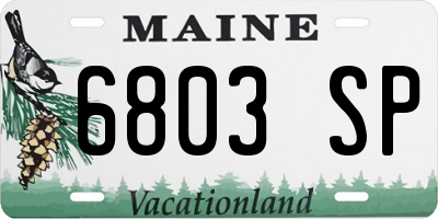 ME license plate 6803SP