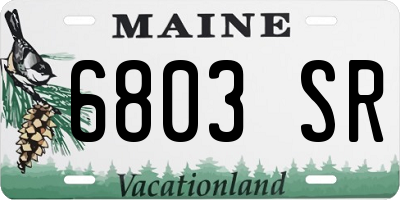 ME license plate 6803SR