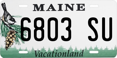 ME license plate 6803SU