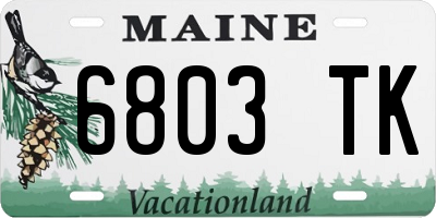 ME license plate 6803TK