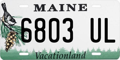 ME license plate 6803UL