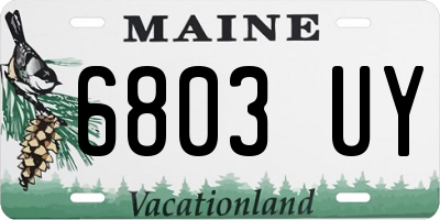 ME license plate 6803UY