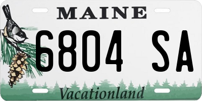 ME license plate 6804SA