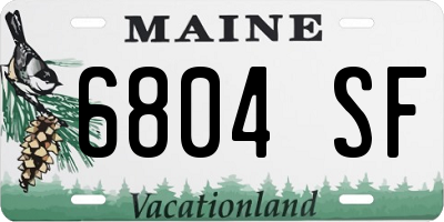 ME license plate 6804SF